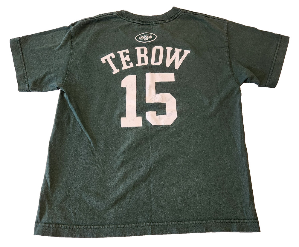 Tim Tebow New York NY Jets #15 Green T-Shirt Jersey Youth Small